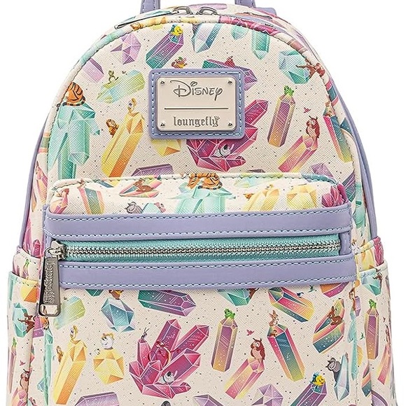 NWT 🔮 Loungefly Disney Crystal Sidekicks All Over Print Backpack - Picture 2 of 7